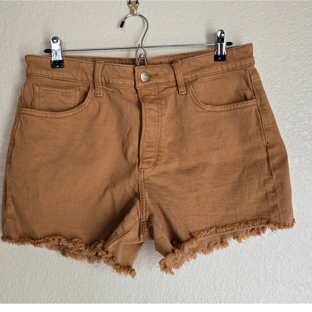 Joe's Jeans The Jessie Almond Tan Cut Off Shorts High Rise Button Fly Size 29